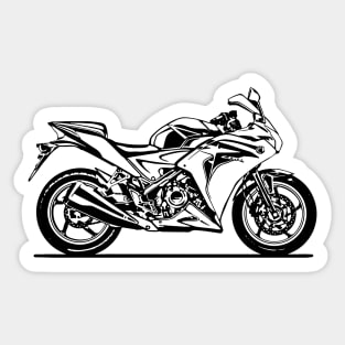 CBR250R Motorcycle Sketch Art Sticker